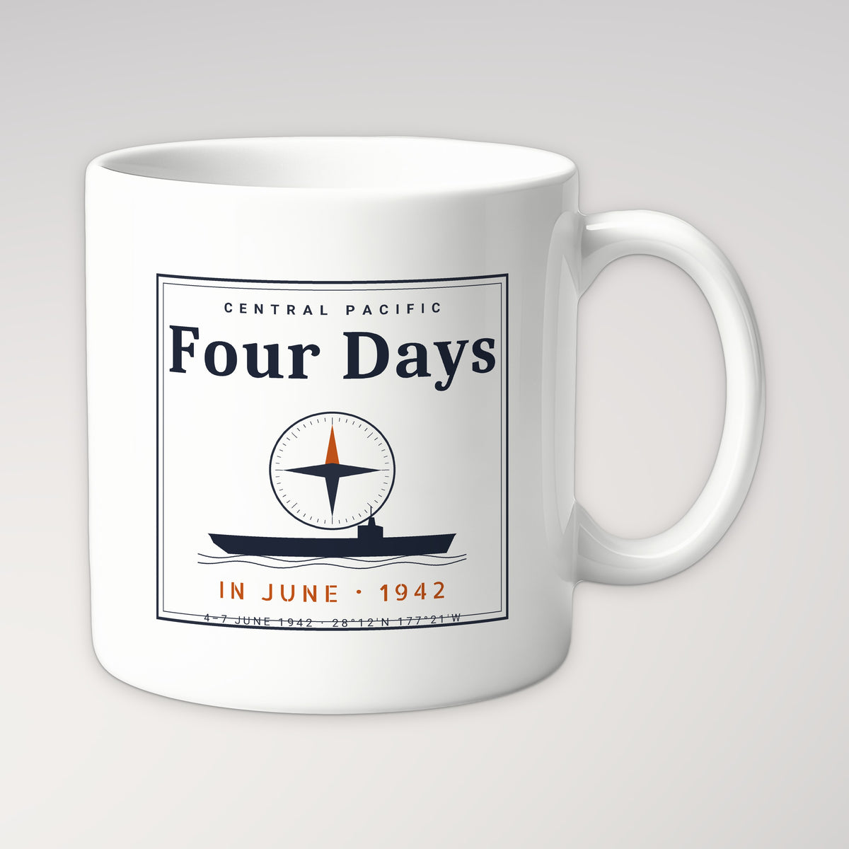 Four Days in June Frame Mug in white