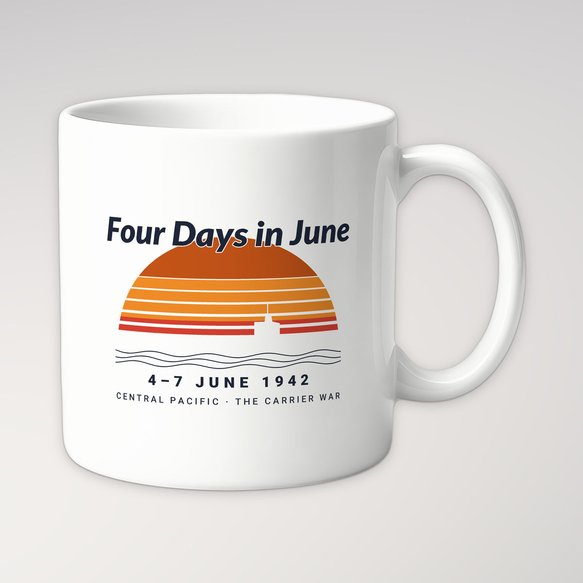 Four Days in June Sunset Mug in white
