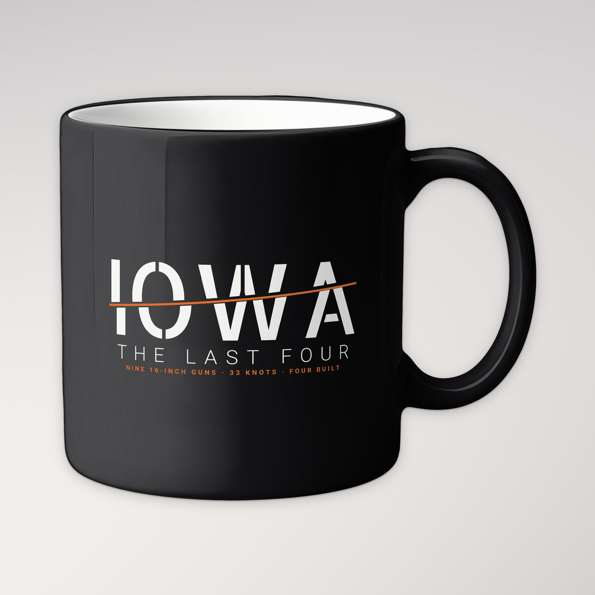 The Last Four Iowa Sliced Mug in black