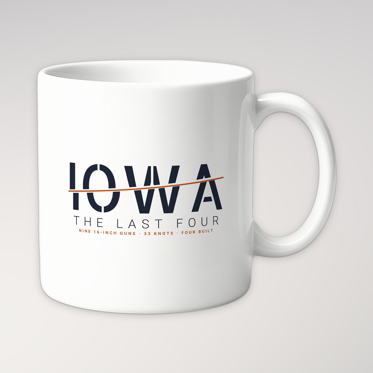 The Last Four Iowa Sliced Mug in white