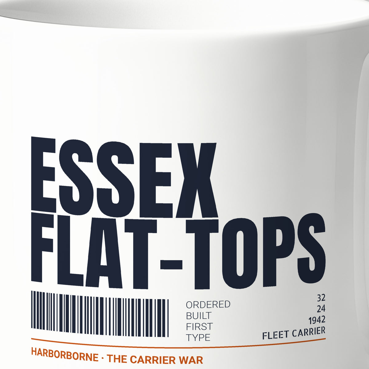 Essex Flat-Tops Tag Mug, print detail