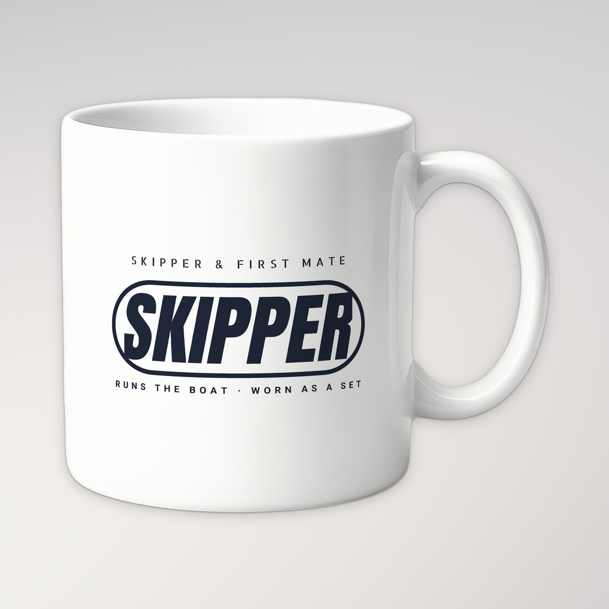 Skipper and First Mate Skipper Mug in white