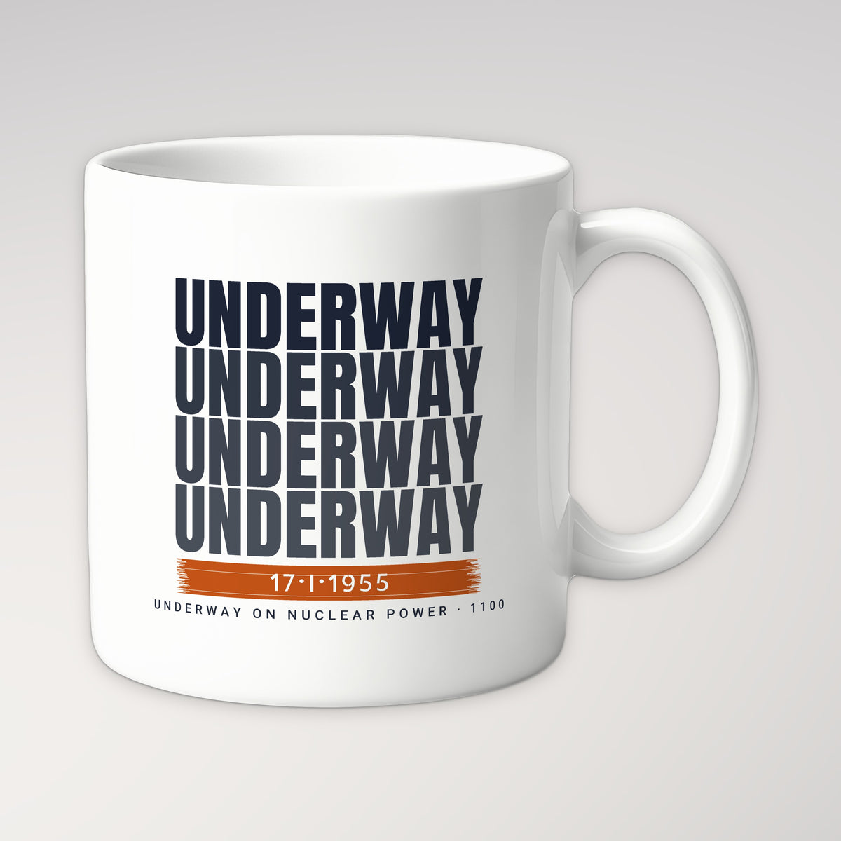 Underway on Nuclear Power Echo Mug in white