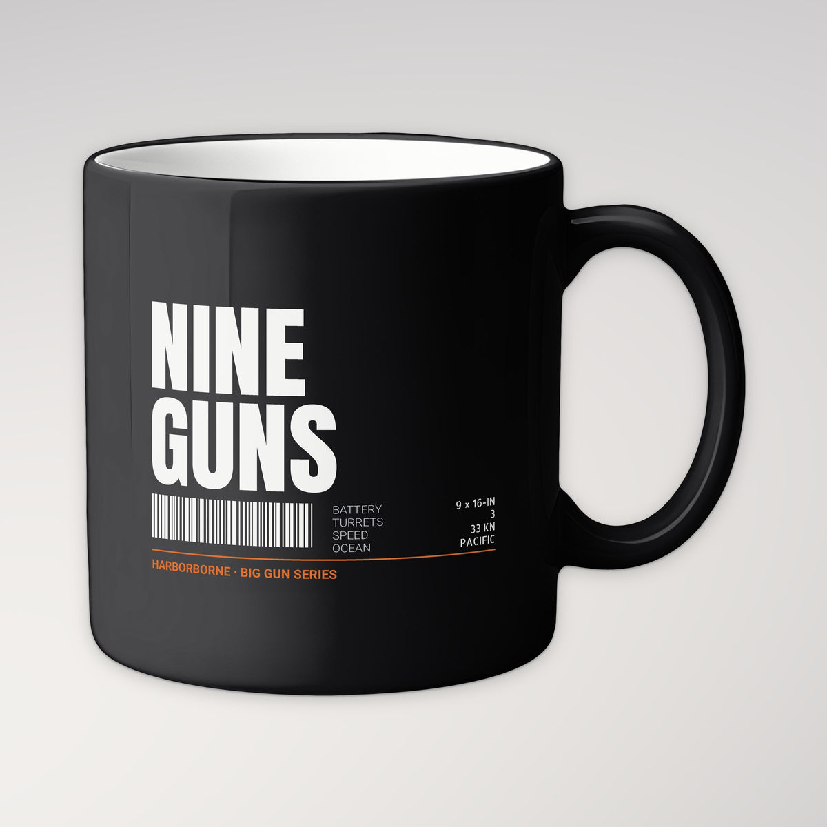 Nine Guns Pacific Tag Mug in black