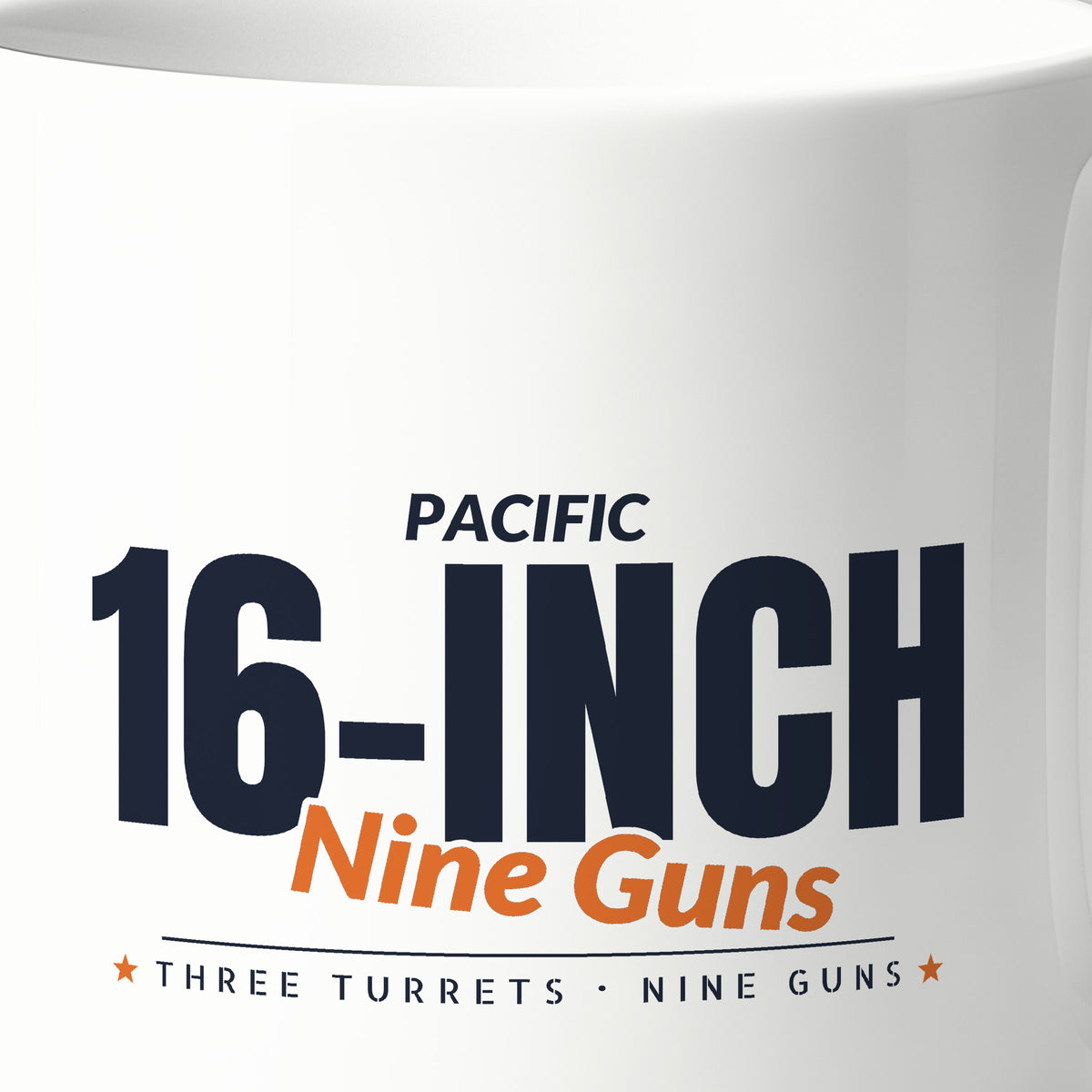 Nine Guns Pacific Club Mug, print detail