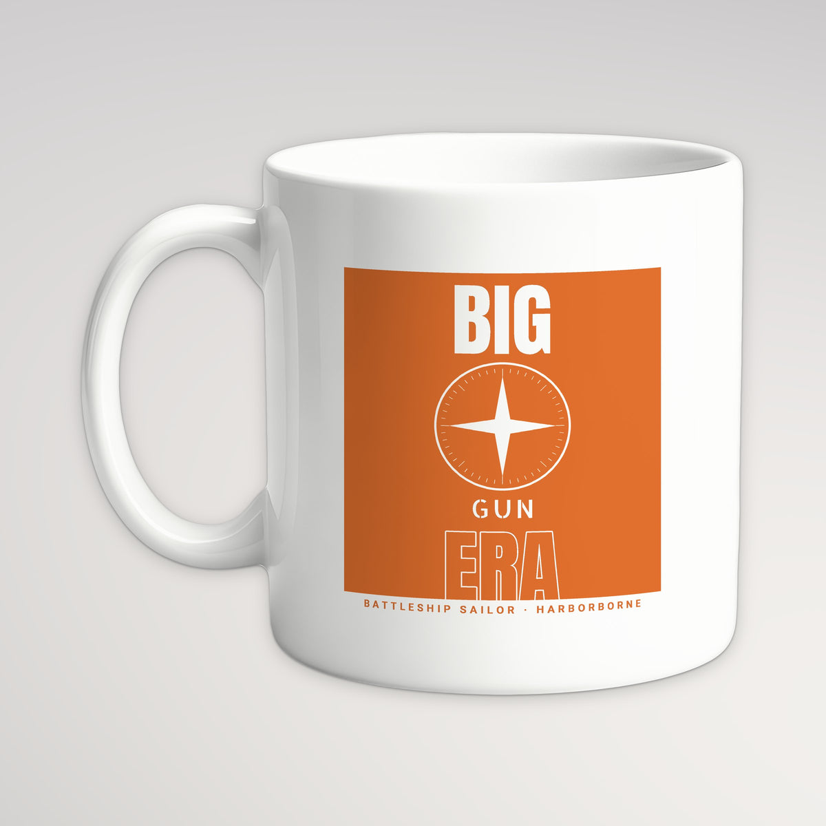Big Gun Era Poster Mug, white mug, handle left