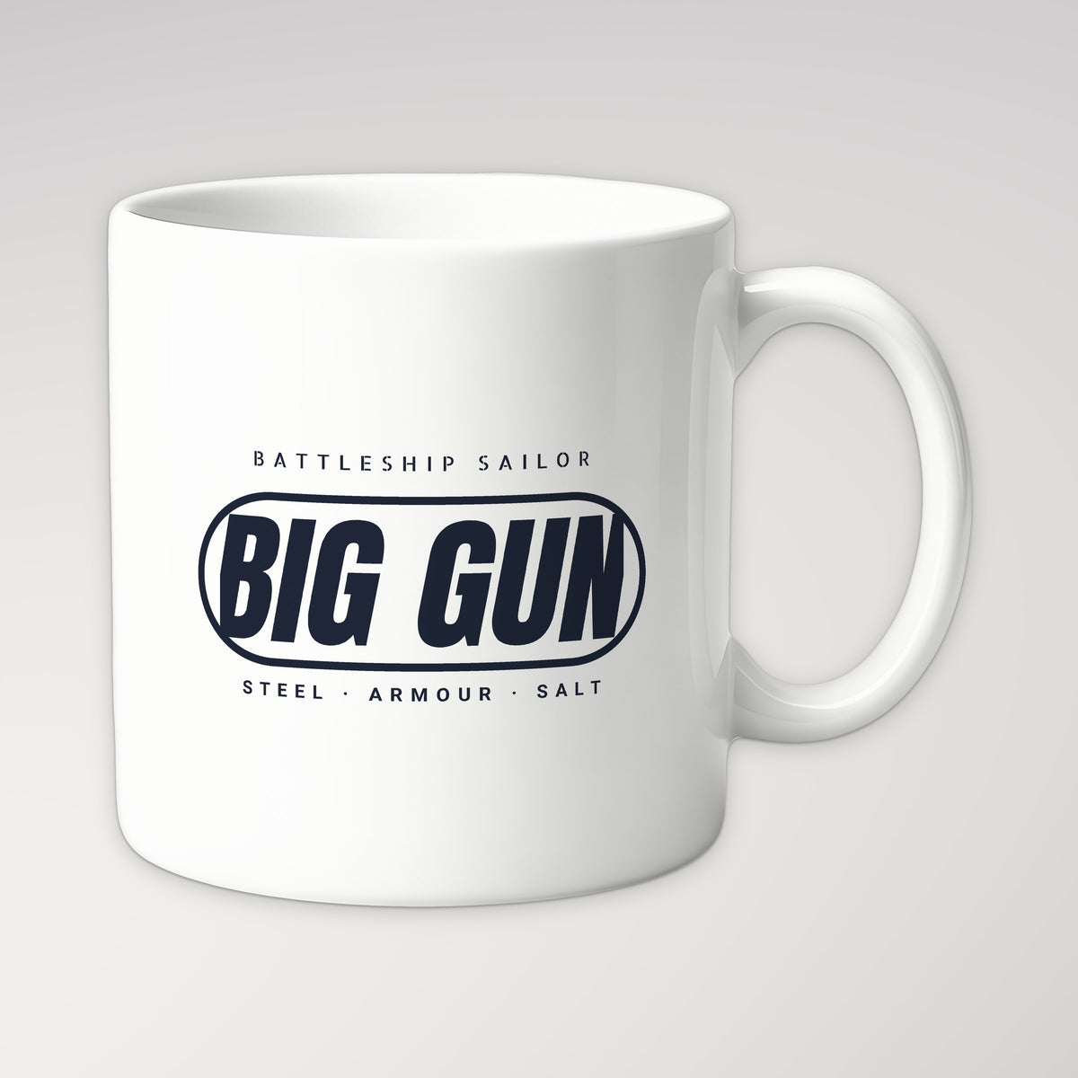 Big Gun Era Pill Mug in white