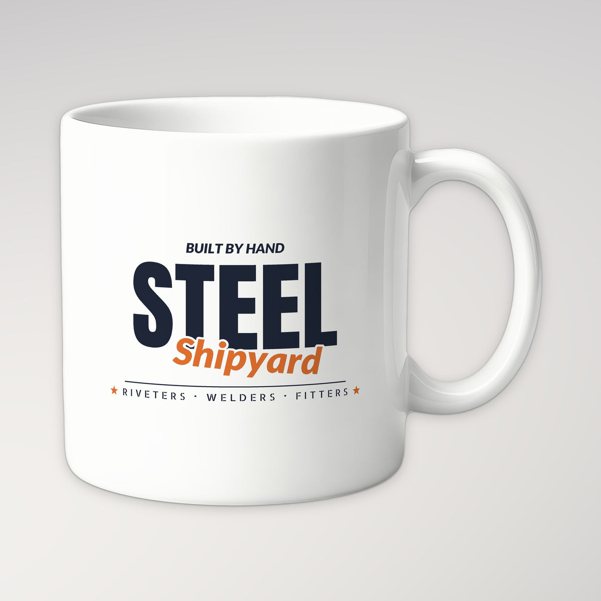 Shipyard Steel Club Mug in white