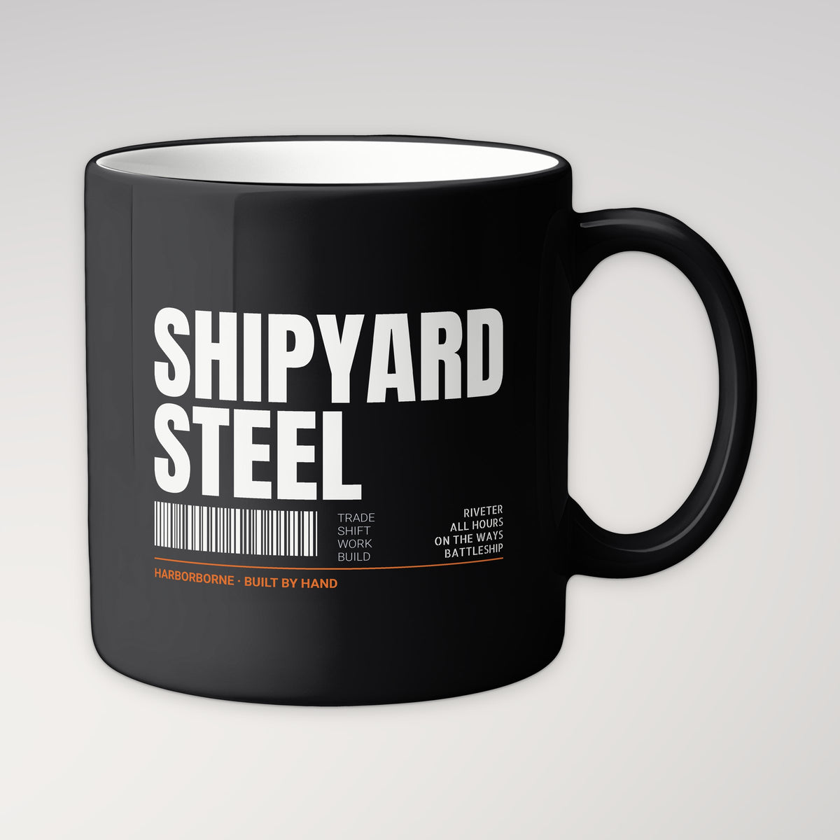 Shipyard Steel Tag Mug in black