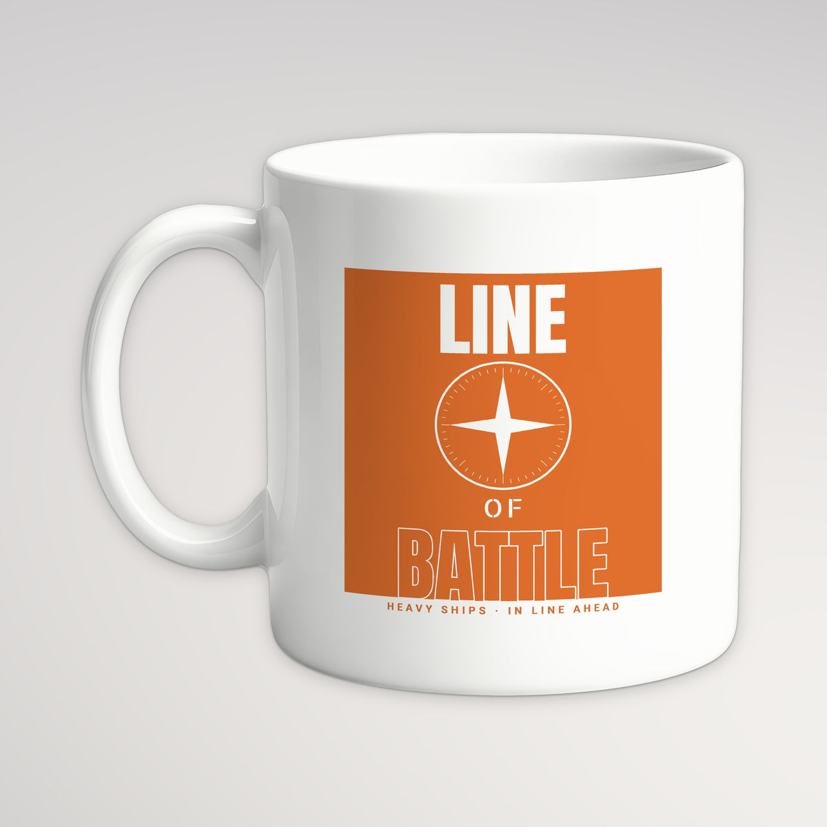 Line of Battle Poster Mug, white mug, handle left