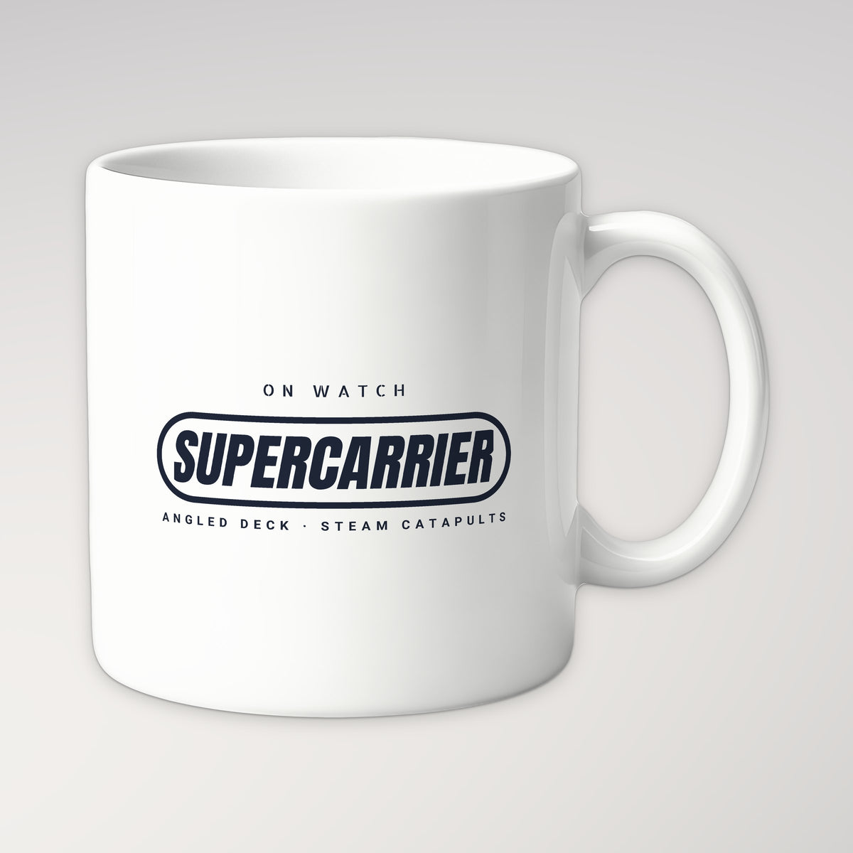 Supercarrier Watch Pill Mug in white