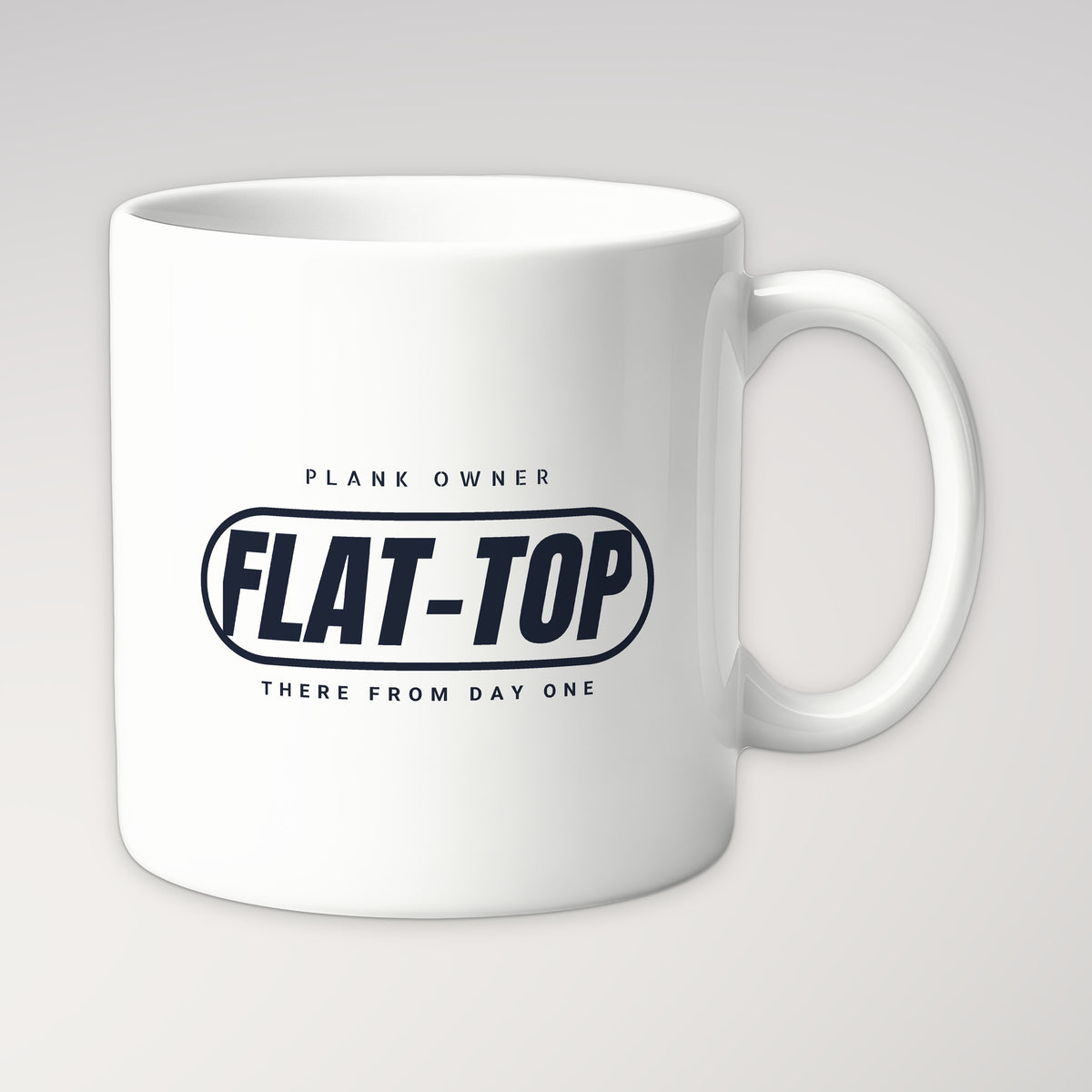 Flat-Top Sailor Plank Owner Mug in white