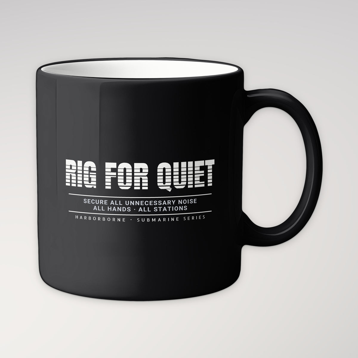 Rig for Quiet Scanline Mug in black