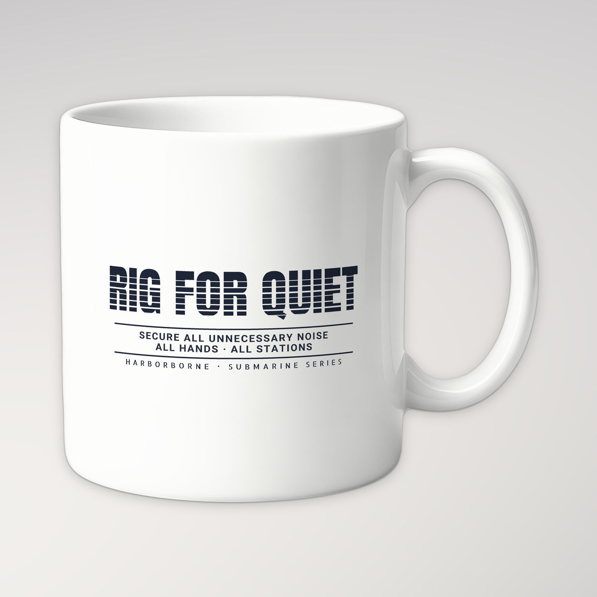 Rig for Quiet Scanline Mug in white