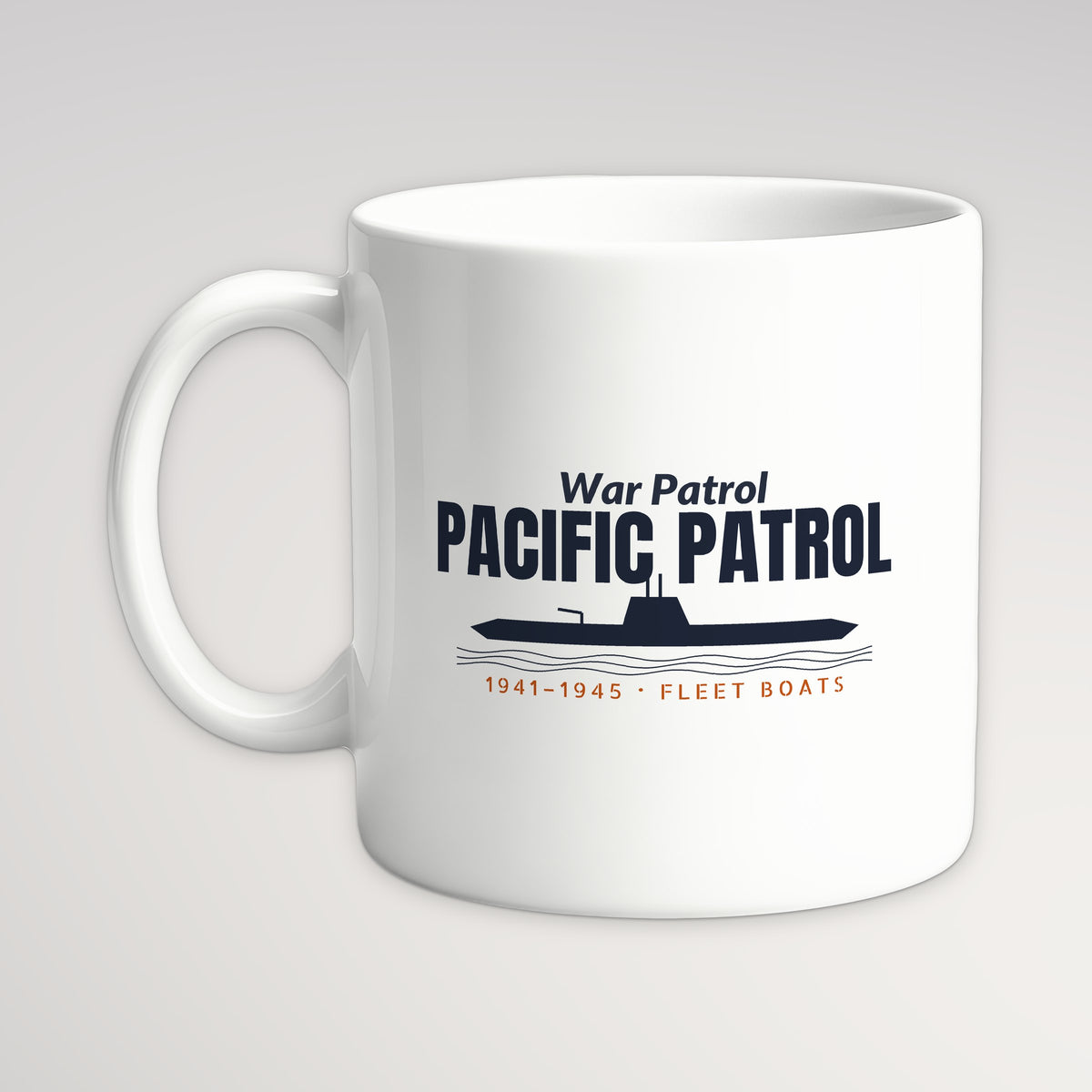 Pacific Patrol 1941–45 Profile Mug, white mug, handle left