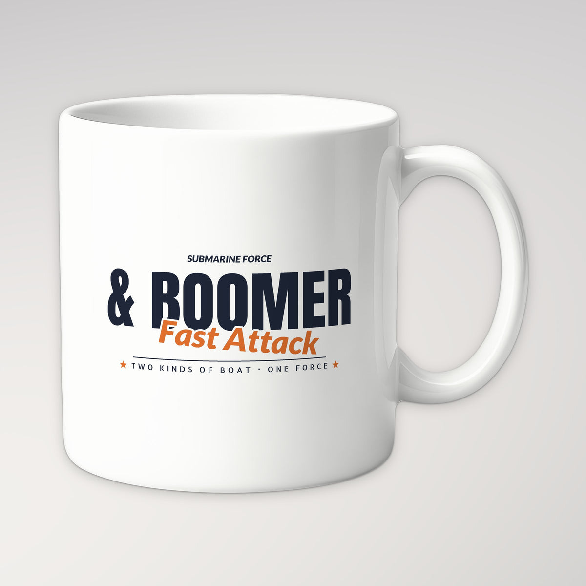 Fast Attack & Boomer Club Mug in white