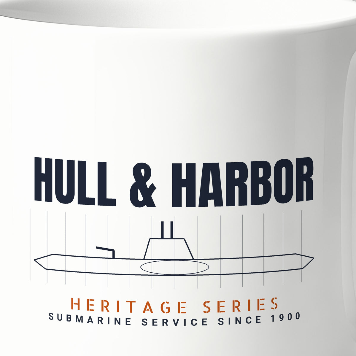 Hull & Harbor Heritage Blueprint Mug, print detail