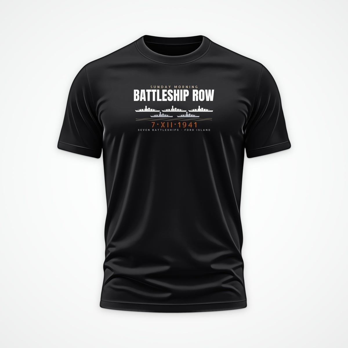 Battleship Row Sunday Morning Tee in Black