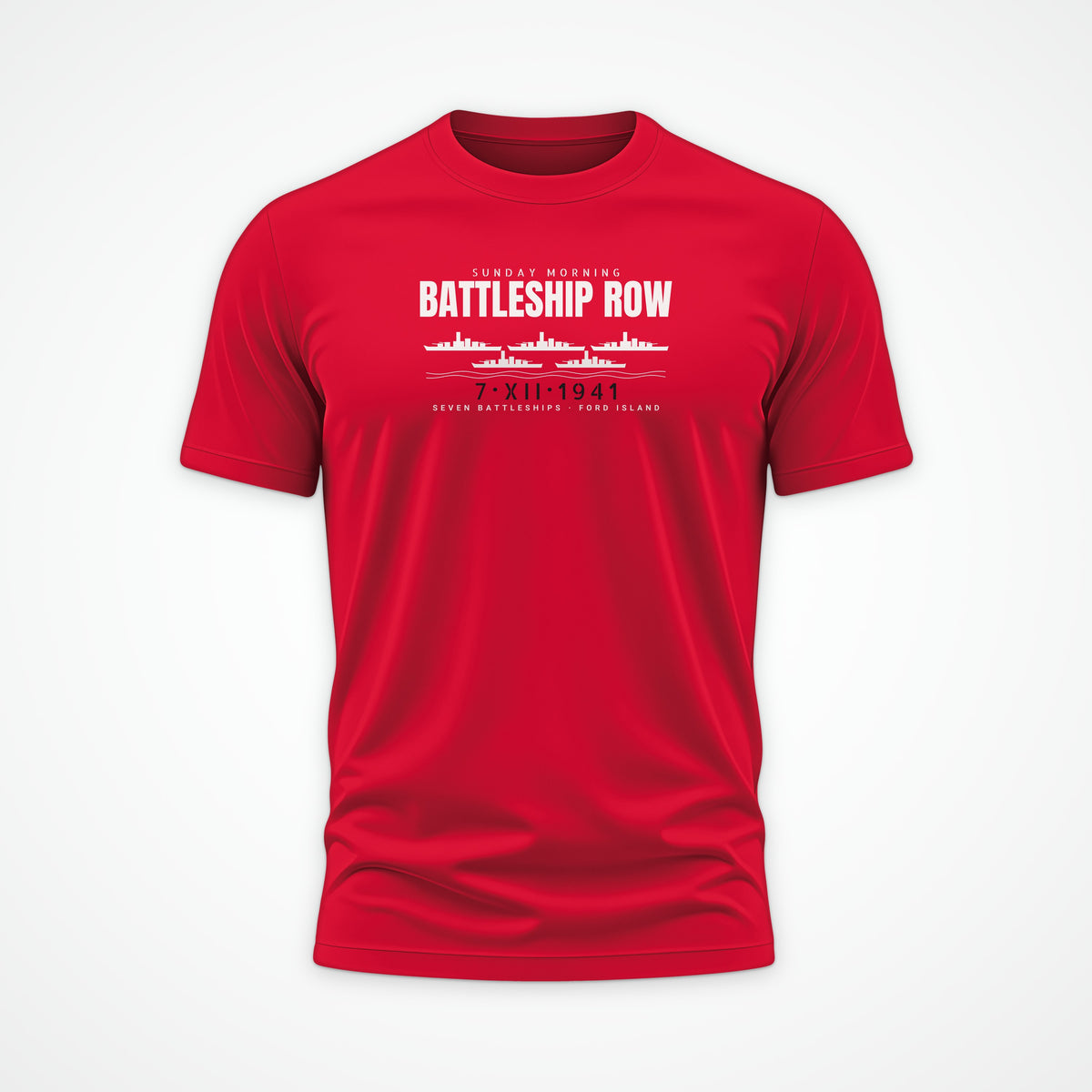 Battleship Row Sunday Morning Tee in Red
