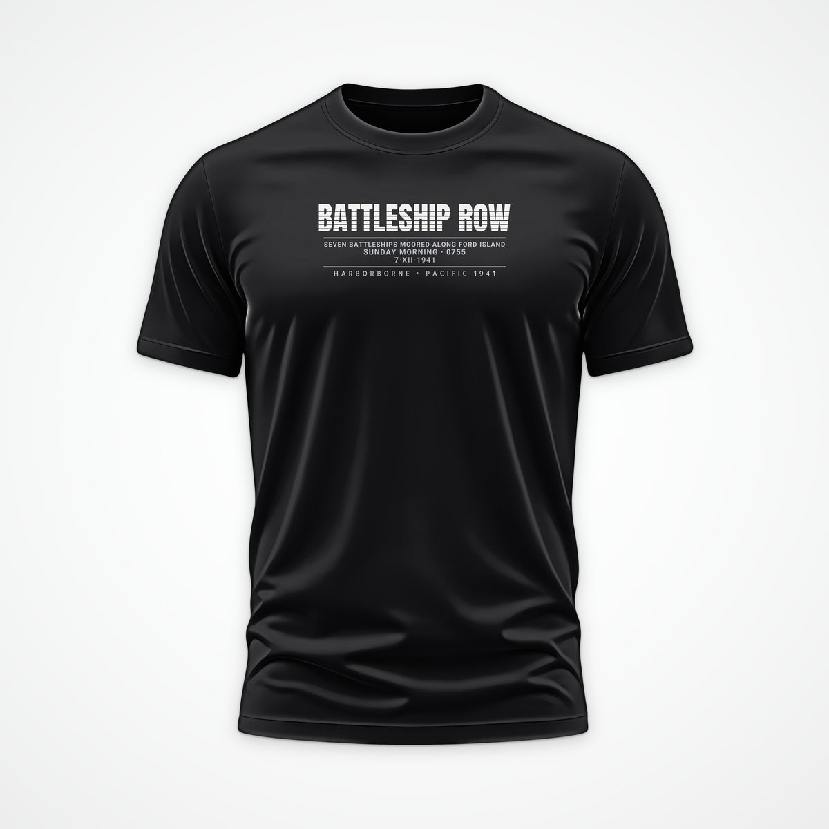 Battleship Row Scanline Tee in Black