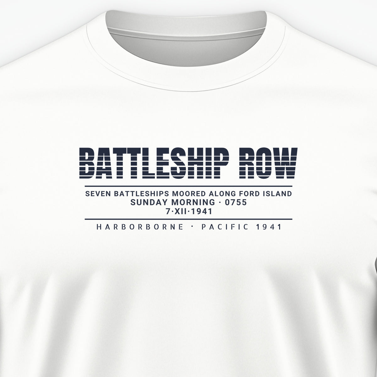 Battleship Row Scanline Tee, front print detail