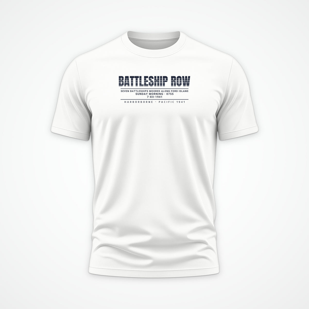 Battleship Row Scanline Tee in White
