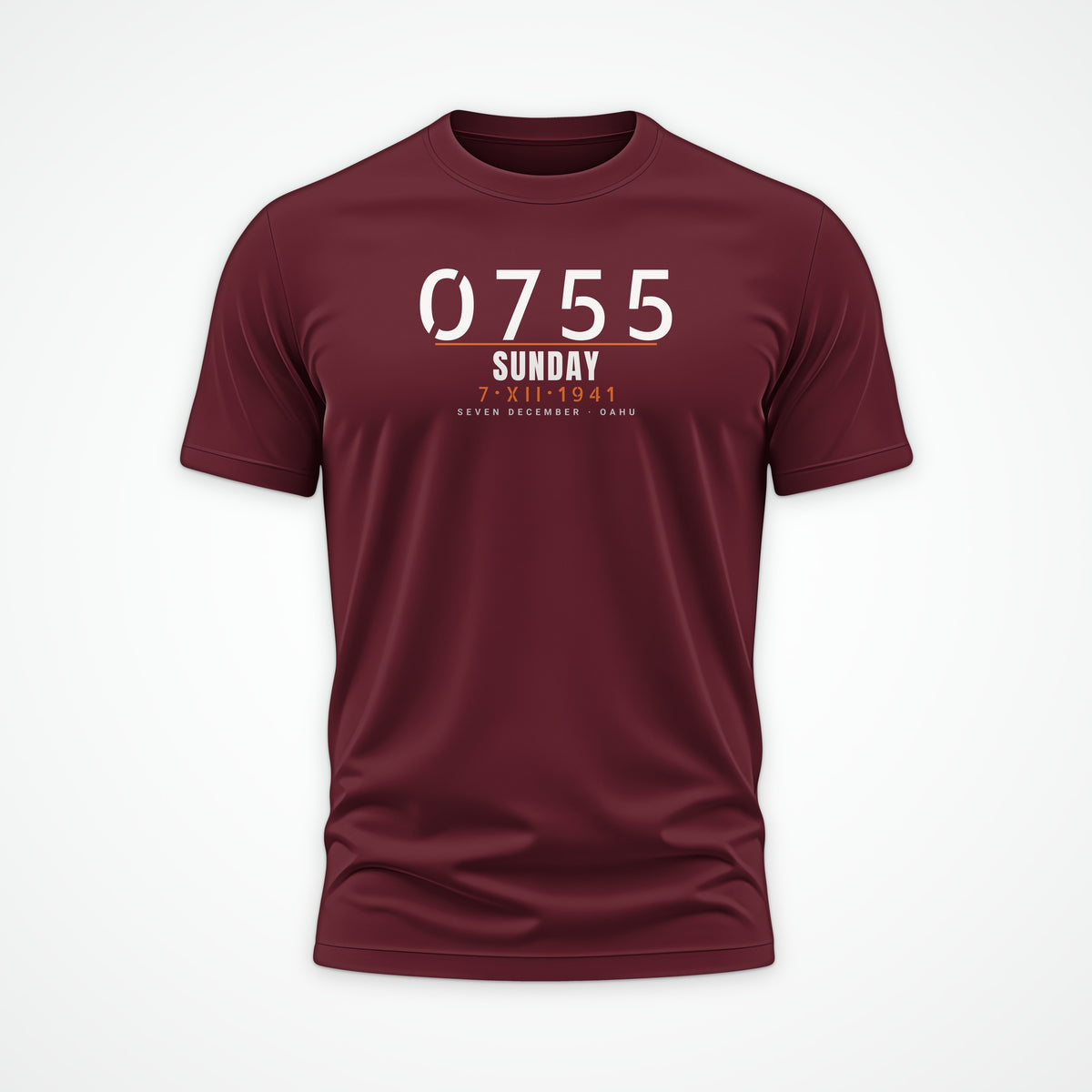 Seven December 0755 Tee in Burgundy