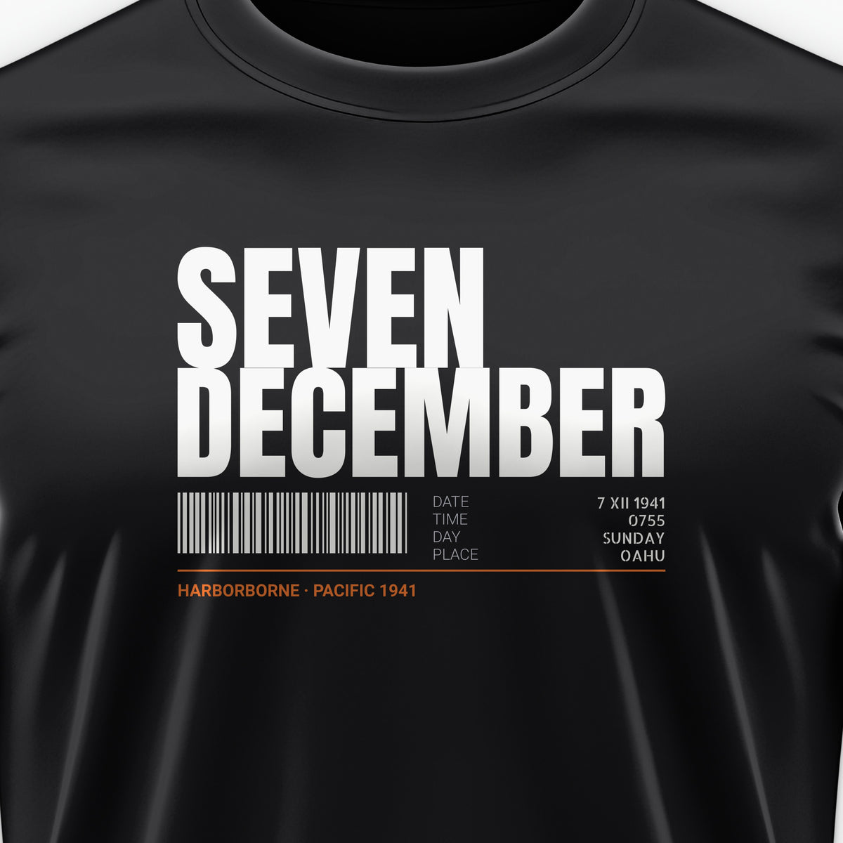 Seven December Tag Tee, front print detail