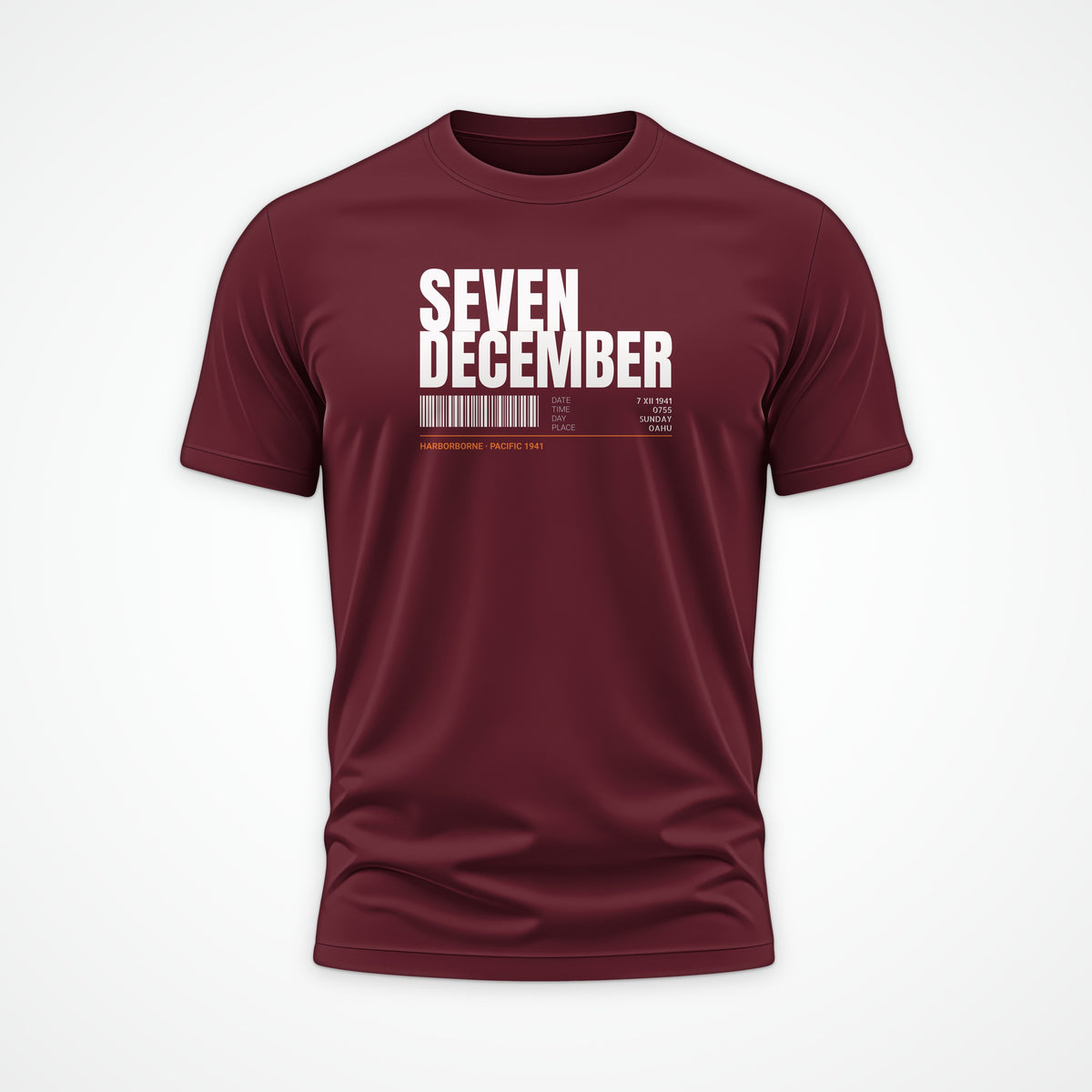 Seven December Tag Tee in Burgundy