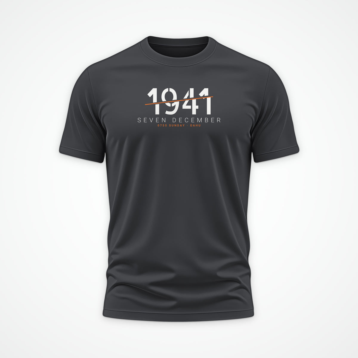Seven December 1941 Sliced Tee in Anthracite