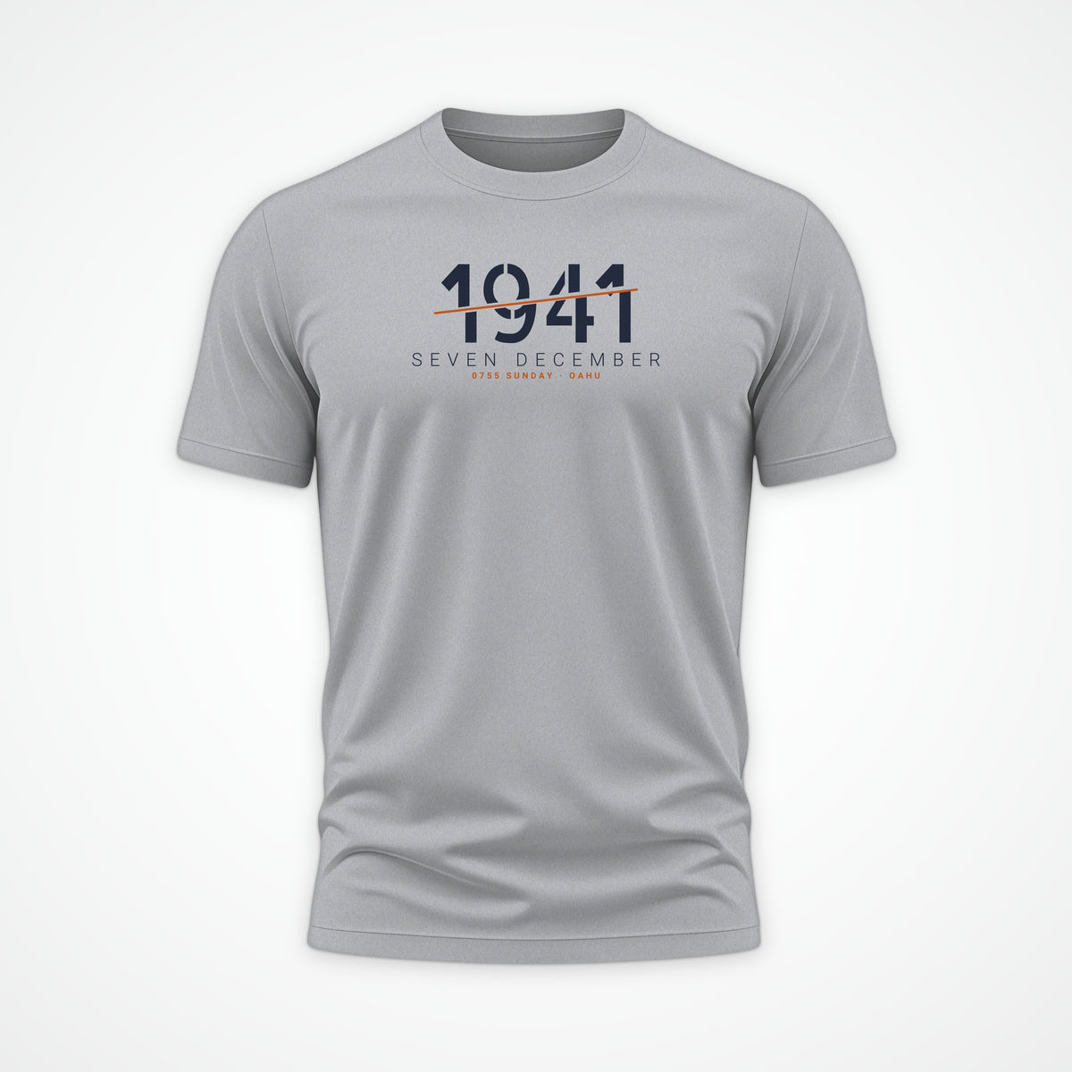 Seven December 1941 Sliced Tee in Heather Grey