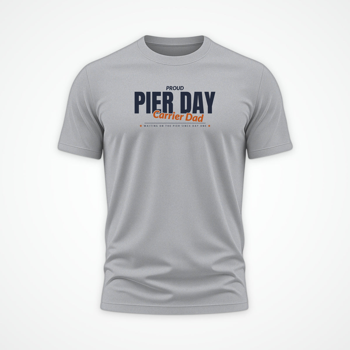 Pier Day Proud Carrier Dad Tee in Heather Grey