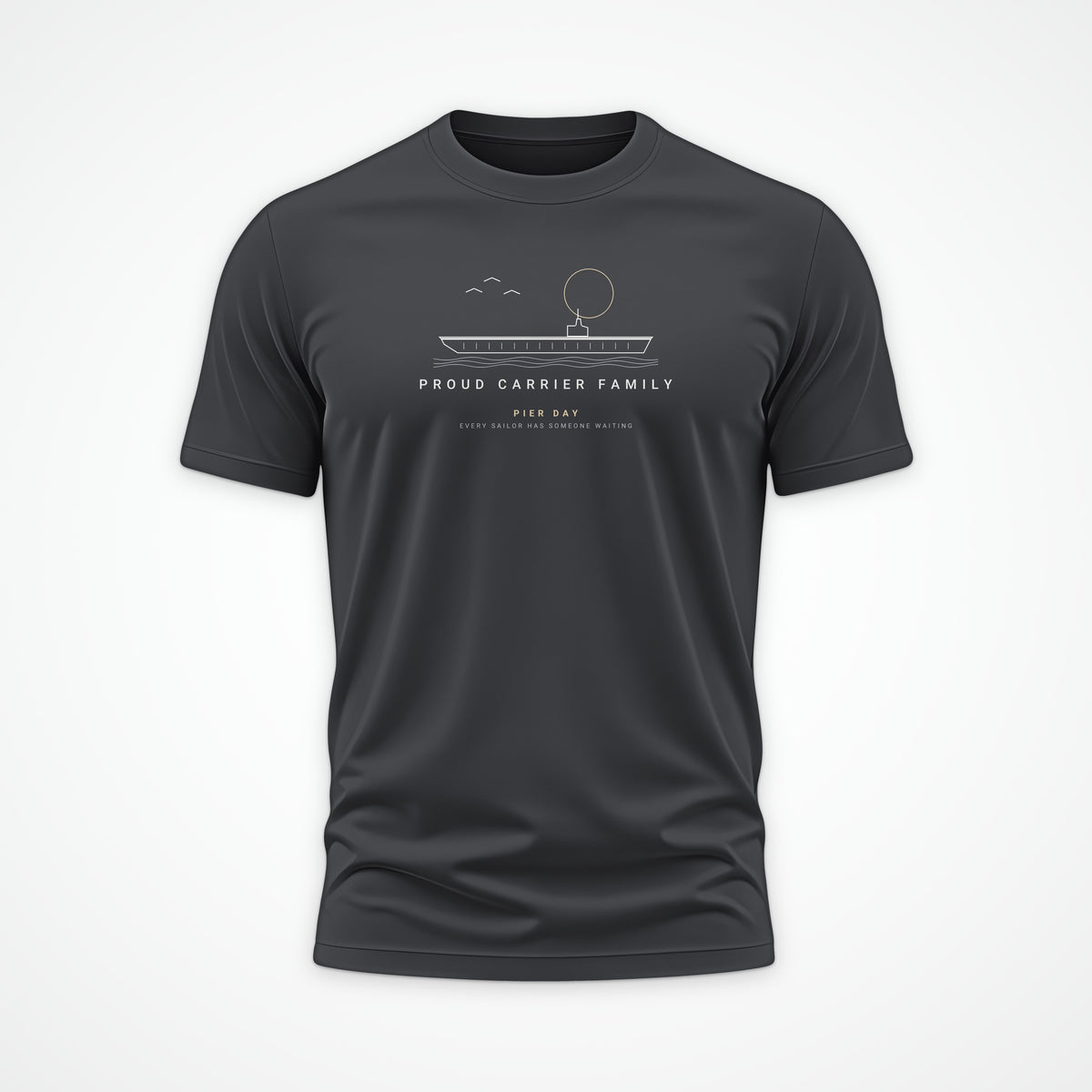 Pier Day Proud Carrier Family Tee in Anthracite