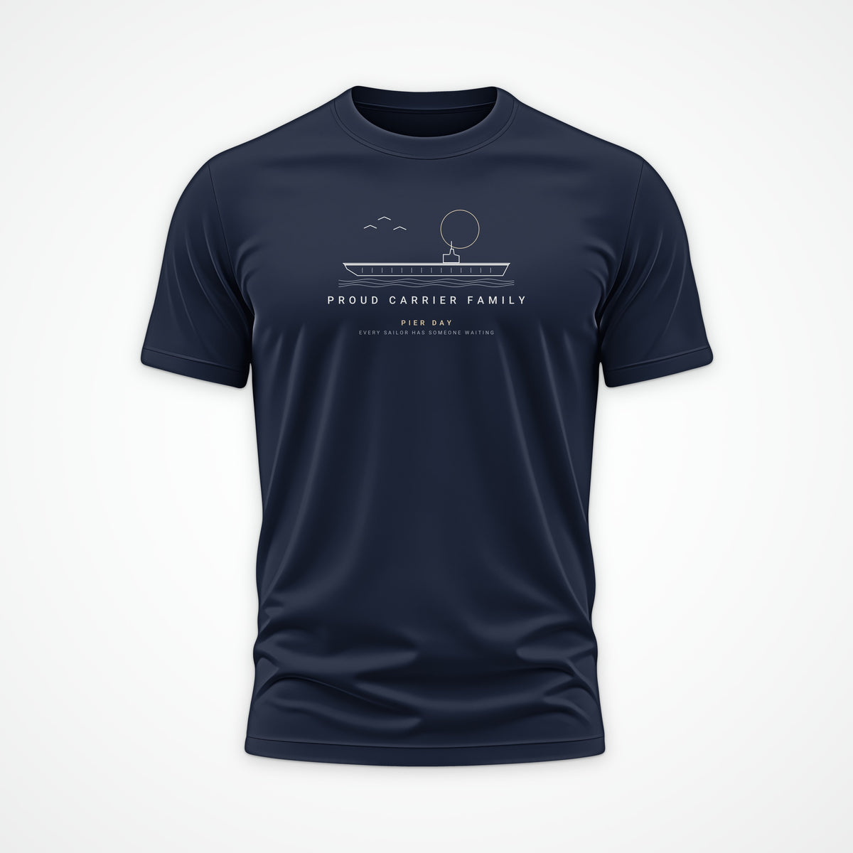Pier Day Proud Carrier Family Tee in French Navy