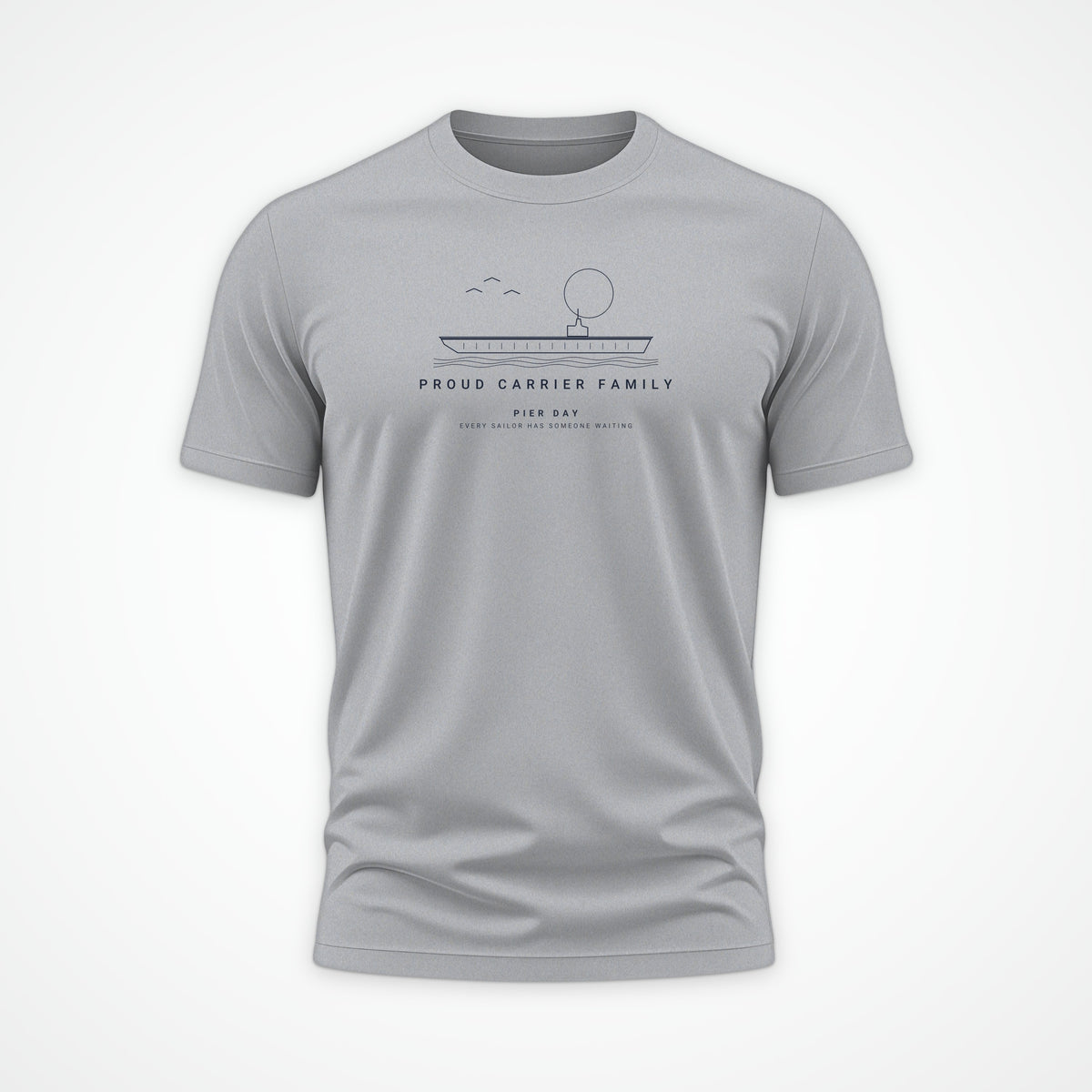 Pier Day Proud Carrier Family Tee in Heather Grey