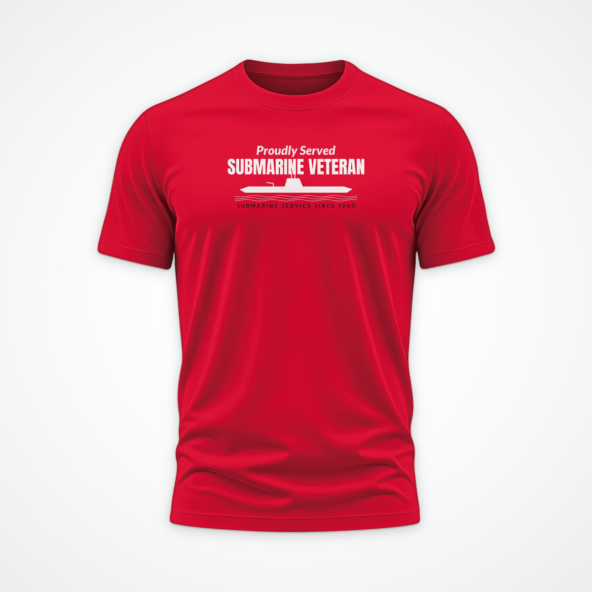 Proudly Served Submarine Veteran Tee in Red
