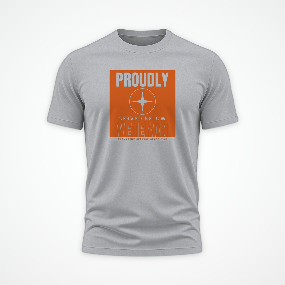 Proudly Served Below Poster Tee in Heather Grey