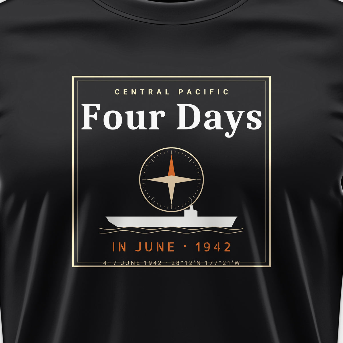 Four Days in June Frame Tee, front print detail