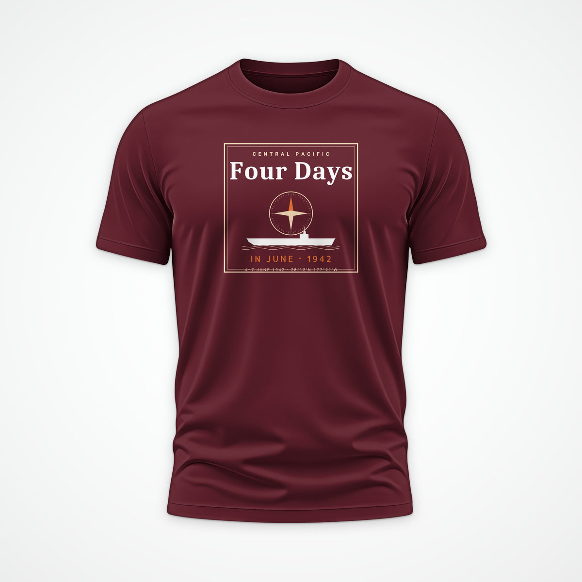Four Days in June Frame Tee in Burgundy