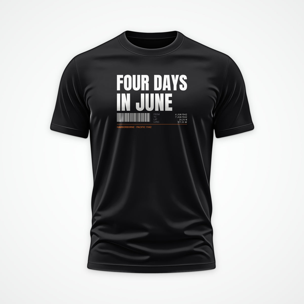 Four Days in June Tag Tee in Black