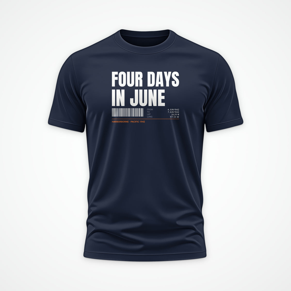 Four Days in June Tag Tee in French Navy