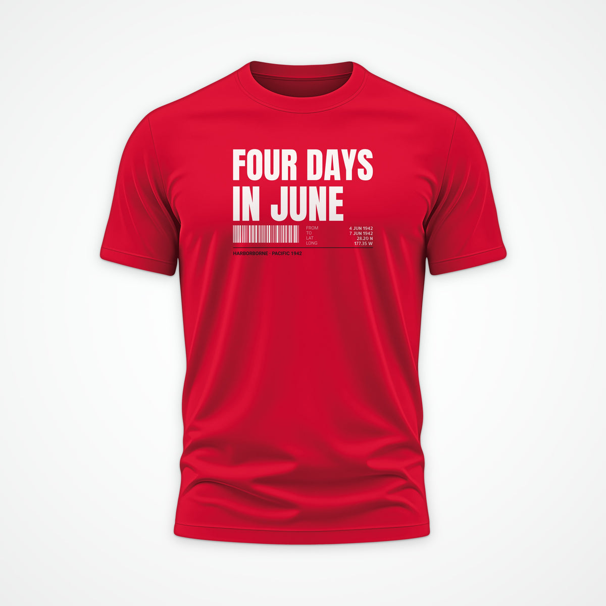 Four Days in June Tag Tee in Red