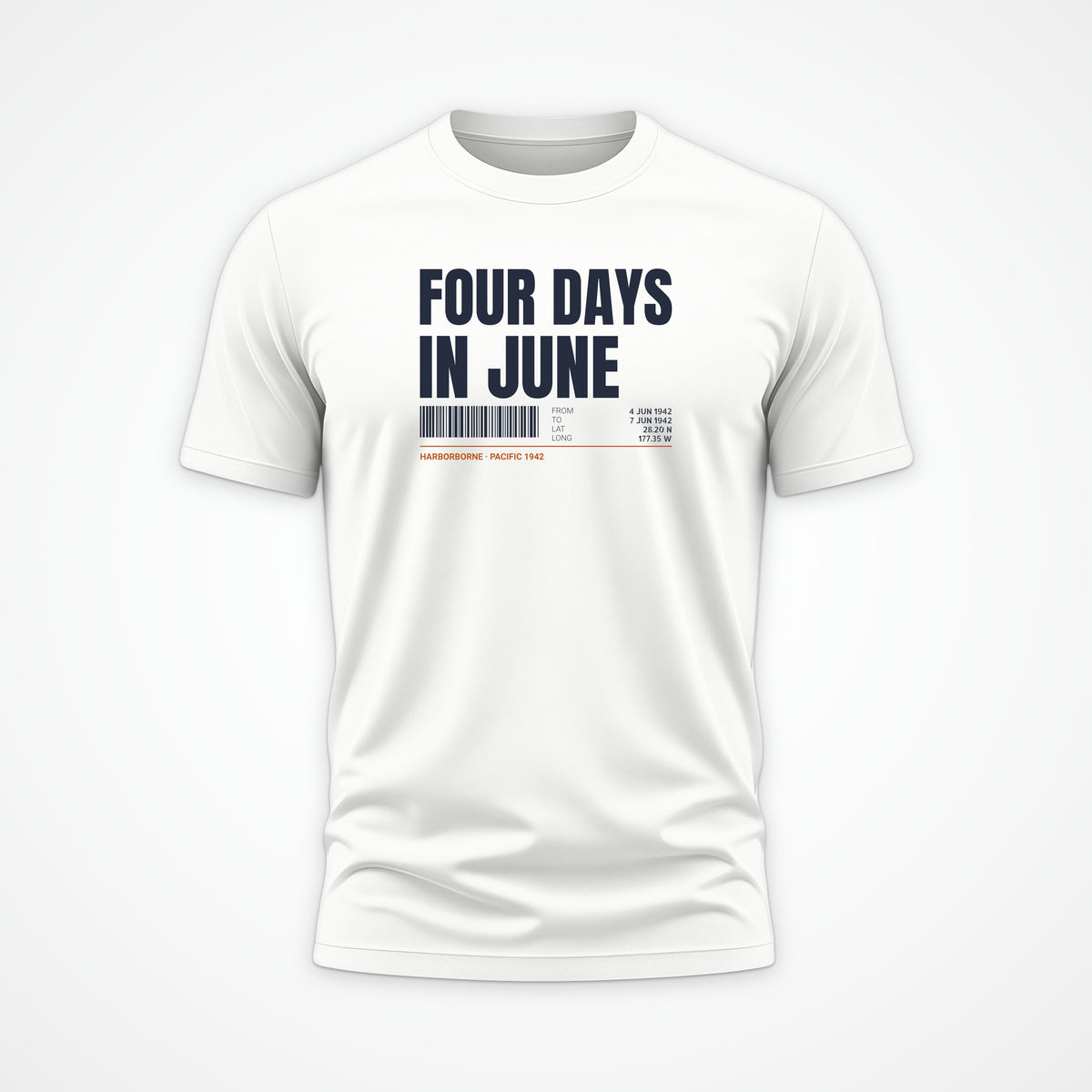 Four Days in June Tag Tee in White