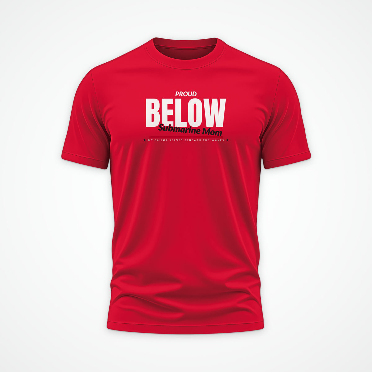 Proud Submarine Mom Tee in Red