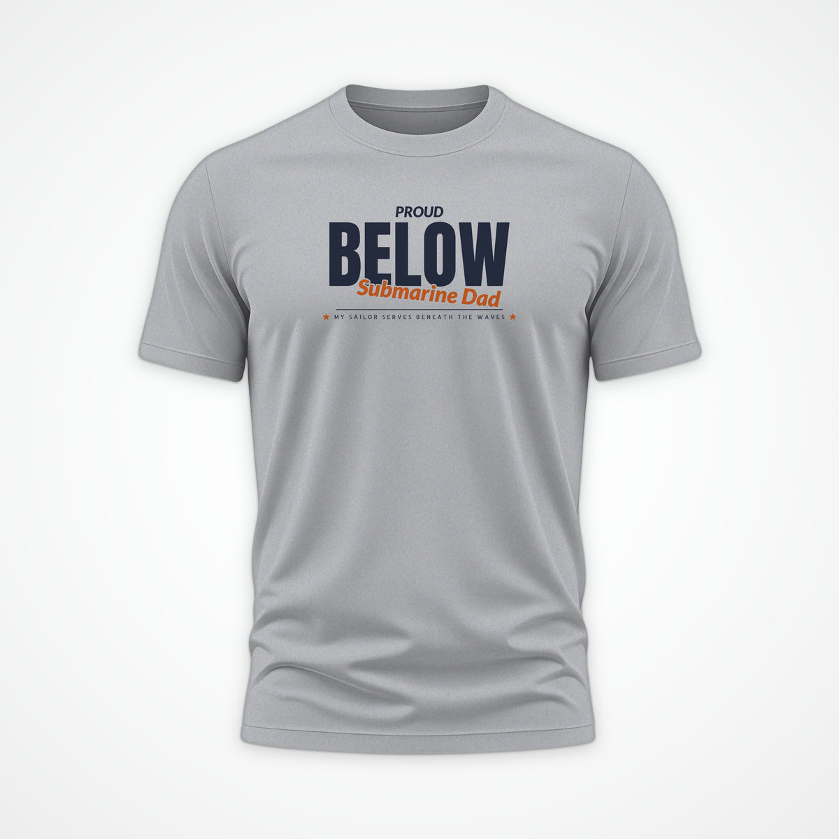 Proud Submarine Dad Tee in Heather Grey