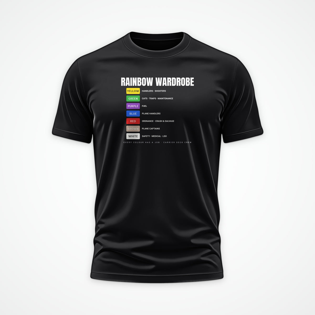 Rainbow Wardrobe Roster Tee in Black