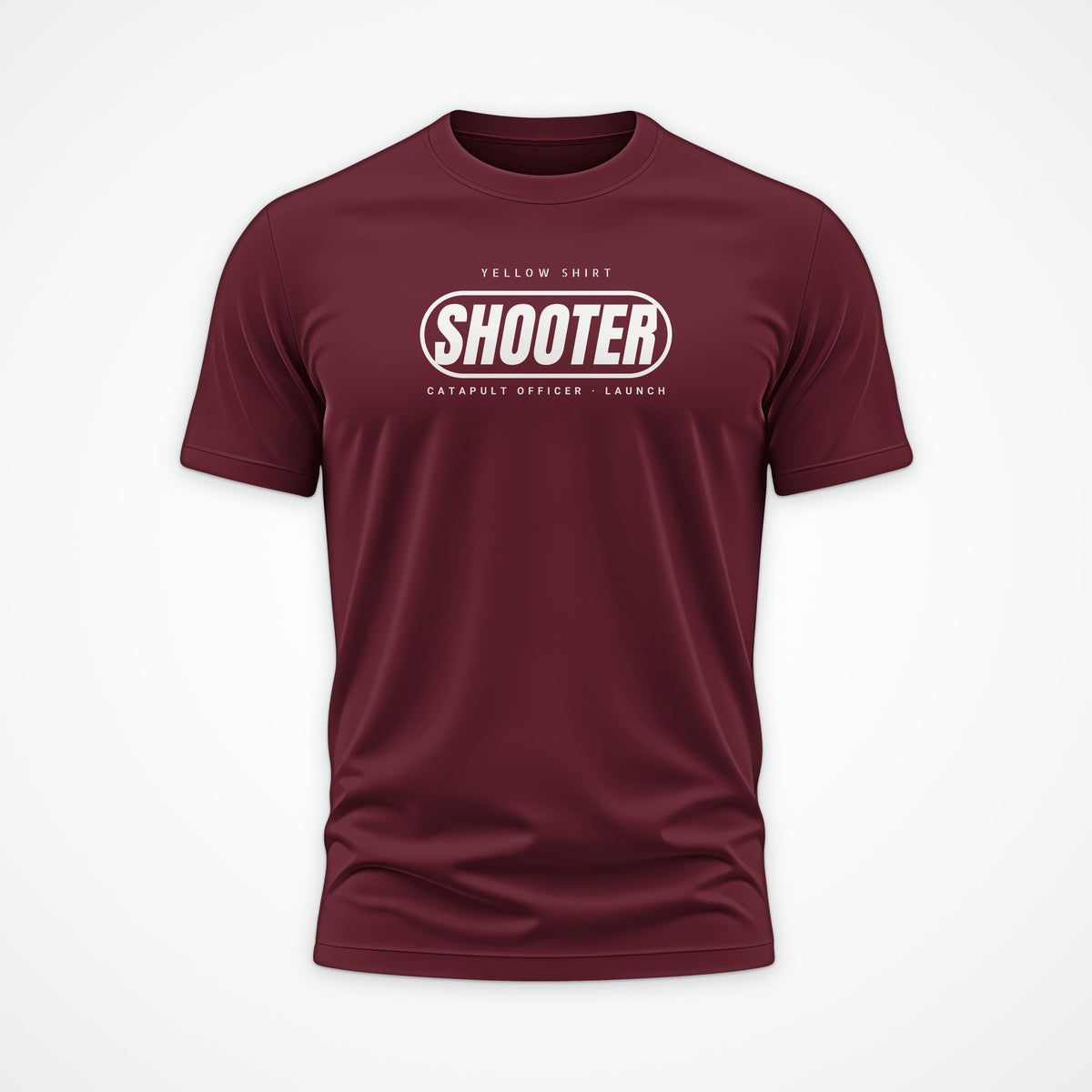 Rainbow Wardrobe Yellow Shirt Shooter Tee in Burgundy