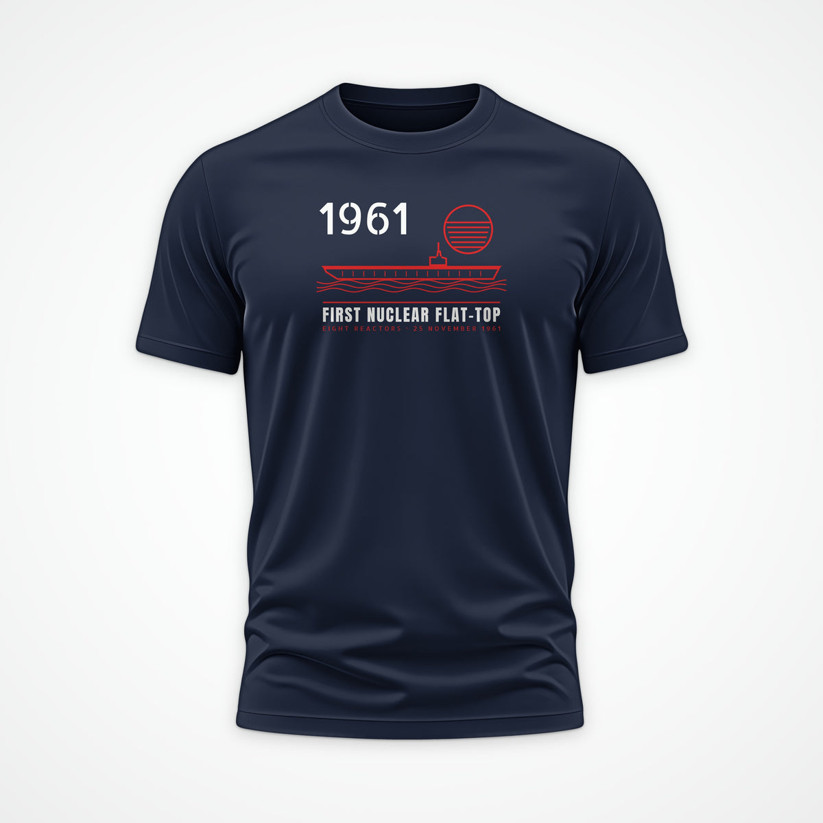 First Nuclear Flat-Top Line Art Tee in French Navy