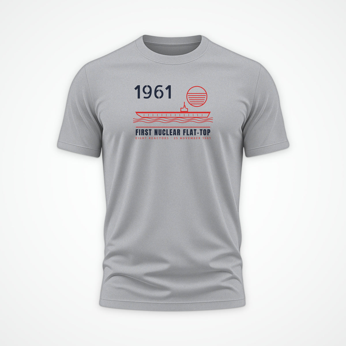 First Nuclear Flat-Top Line Art Tee in Heather Grey
