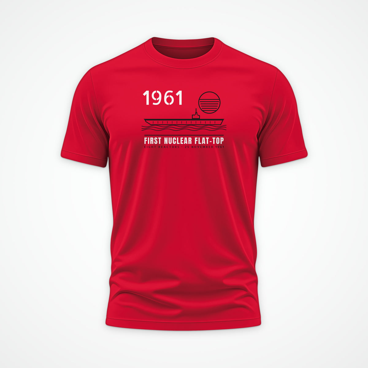 First Nuclear Flat-Top Line Art Tee in Red